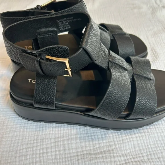 Black Strappy Sandals - Picture 2 of 5